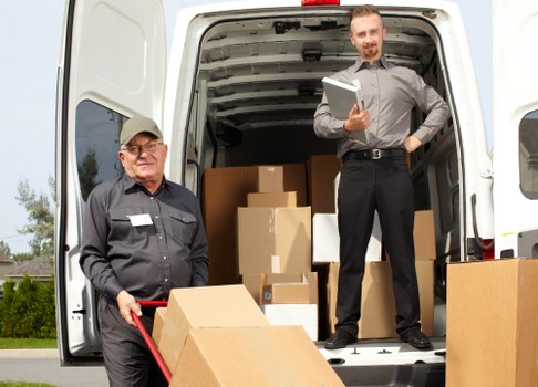 Removal team preparing a house move in Harrow