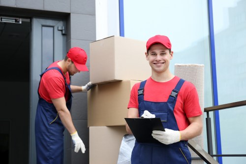 Coordinated office relocation process with careful handling