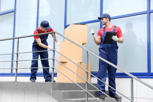 Checklist and packing materials for a house removal