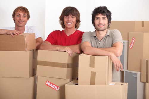 Packing office equipment and files for a commercial move in Harrow