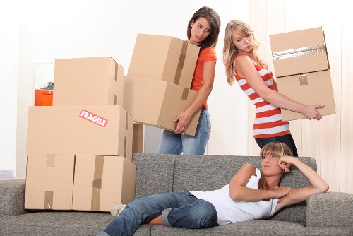 Removal van loaded for a family house move in Harrow